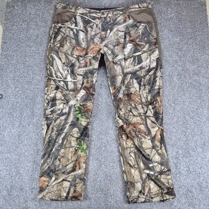TideWe Hunting‎ Pants Mens 3XL Camo Fleece Lined Outdoor Real Tree Camouflage